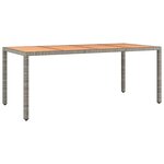 vidaXL Ensemble de bistro de jardin 9 Pièces coussins gris poly rotin