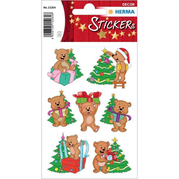 Sticker de Noël DECOR 'Ours de noel' HERMA