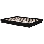 vidaXL Cadre de lit Noir Bois massif 150x200 cm Très grand