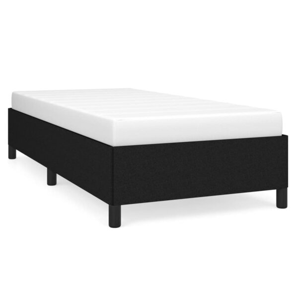 vidaXL Cadre de lit Noir 90x200 cm Tissu