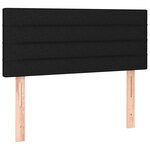 vidaXL Tête de lit Noir 100x5x78/88 cm Tissu