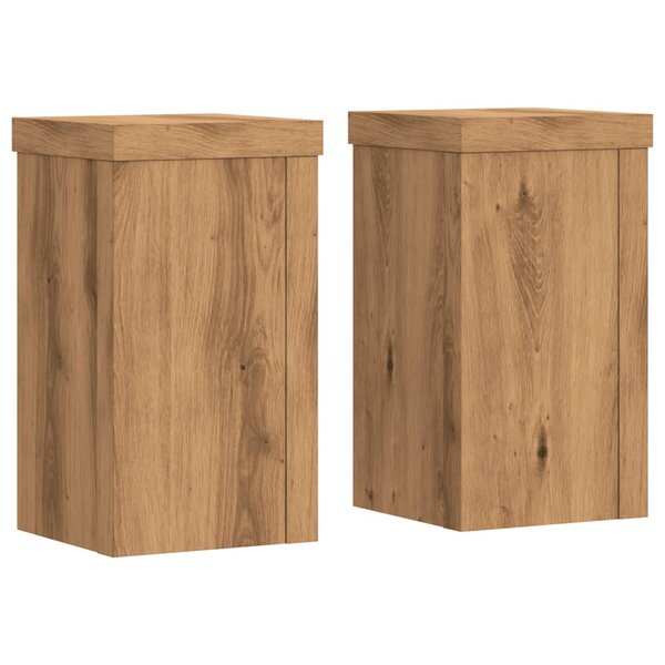 vidaXL Supports pour plantes 2 Pièces chêne artisanal bois d'ingénierie