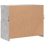 vidaXL Buffet avec lumières LED gris béton 81x37x67 cm