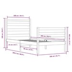 vidaXL Cadre de lit Bois de pin massif 100x200 cm blanc