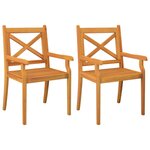 vidaXL Ensemble à manger de jardin 3 Pièces Bois d'acacia solide