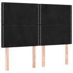 vidaXL Cadre de lit avec tête de lit Noir 140x200 cm Velours