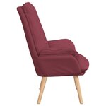 vidaXL Fauteuil relaxant Rouge vin Tissu