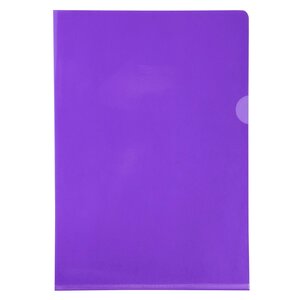 Etui Carton De 100 Pochettes Coin Pvc Lisse Haute Résistance 13/100e - A4 - Violet - Exacompta