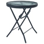 vidaXL Ensemble de bistro 3 Pièces Taupe Acier