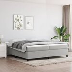 vidaXL Cadre de lit Gris clair 200x200 cm Tissu
