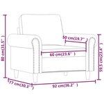 vidaXL Fauteuil Bleu 60 cm Velours