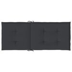 vidaXL Coussins de chaise de jardin à dossier haut lot de 6 noir tissu