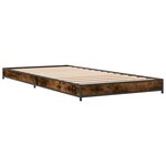 vidaXL Cadre de lit sans matelas chêne fumé 90x200 cm