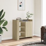 vidaXL Buffet chêne sonoma 73 5x35x75 cm bois d'ingénierie