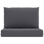 vidaXL Coussins de palette lot de 2 anthracite tissu oxford