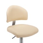 vidaXL Tabouret de bar Crème Similicuir