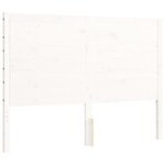 vidaXL Cadre de lit avec tête de lit blanc 140x200 cm bois massif