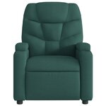 vidaXL Fauteuil de massage inclinable électrique Vert foncé Tissu