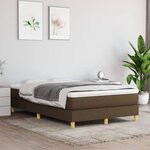 vidaXL Sommier à lattes de lit avec matelas Marron foncé 120x200 cm