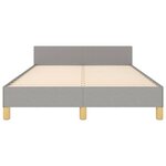 vidaXL Cadre de lit avec tête de lit Gris clair 120x200 cm Tissu