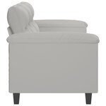 vidaXL Canapé à 3 places Gris clair 180 cm Tissu microfibre