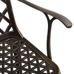 vidaXL Ensemble de bistrot 3 Pièces bronze aluminium coulé