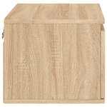 vidaXL Tables de chevet murales avec lumières LED 2 Pièces chêne sonoma
