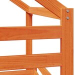 vidaXL Lit haut avec toit cire marron 90x200 cm bois de pin massif