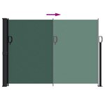 vidaXL Auvent latéral rétractable vert foncé 140x300 cm