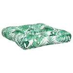 vidaXL Coussins de palette lot de 2 motif de feuilles tissu