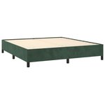 vidaXL Cadre de lit Vert foncé 180x200 cm Velours
