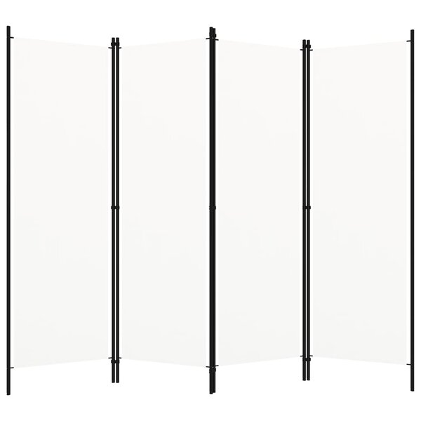 vidaXL Cloison de séparation 4 panneaux Blanc 200x180 cm