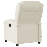 vidaXL Fauteuil de massage inclinable électrique crème similicuir