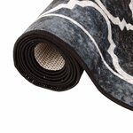 vidaXL Tapis lavable noir et blanc 120x180 cm antidérapant