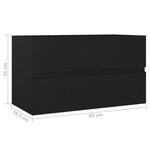 vidaXL Armoire d'évier Noir 80x38 5x45 cm Bois d'ingénierie