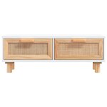 vidaXL Table basse Blanc 80x40x30 cm Bois d'ingénierie et pin massif
