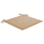 vidaXL Chaises à manger d'extérieur lot de 3 et coussins Acacia massif