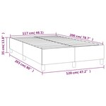 vidaXL Cadre de lit Gris clair 120x200 cm Velours