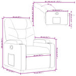 vidaXL Fauteuil inclinable Gris foncé Tissu