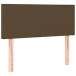 vidaXL Sommier à lattes de lit matelas et LED Marron foncé 100x200 cm
