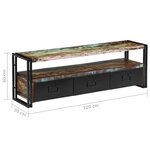 vidaXL Meuble TV Bois de récupération massif 120 x 30 x 40 cm