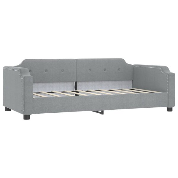 vidaXL Lit de repos gris clair 90x200 cm Tissu