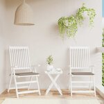 vidaXL Coussins de chaise de jardin lot de 2 taupe 50x50x4 cm