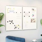 vidaXL Tableau blanc magnétique pliable 120x80x1 7 cm aluminium