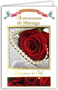 Carte Heureux Anniversaire de Mariage Félicitations Noces Enveloppe 12x17 5cm