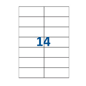 Lot de 200 Planches étiquettes autocollantes sur feuille A4 : 105 x 42 3 mm (14 étiquettes par feuille)