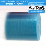 Lot de 20 rouleaux de film bulle d'air largeur 60cm x longueur 100m  - gamme air'roll autocollant