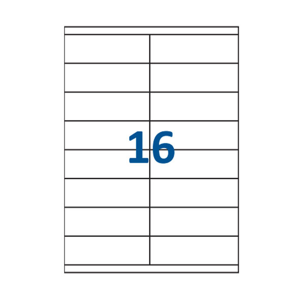 Lot de 20 Planches étiquettes autocollantes blanches sur feuille A4 : 105 x 35 mm (16 étiquettes par feuille spéciales bons de transport)