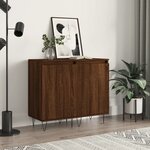 vidaXL Buffets 2 Pièces chêne marron 40x35x70 cm bois d'ingénierie