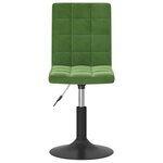 vidaXL Chaises pivotantes à manger lot de 6 vert foncé velours